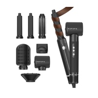 1400W BLDC Moteur Haute Vitesse Puissant 7 En 1 Haute Qualité Sèche-Cheveux Allemand Peigne Brosse Avec Boîte En Cuir