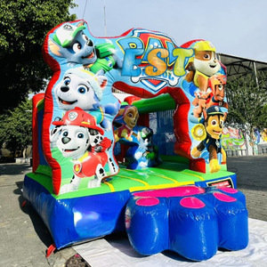 Location de châteaux gonflables pour fêtes, chien de dessin animé sautant, château gonflable commercial, château gonflable pour chien avec souffleur inclus - Product Image 2