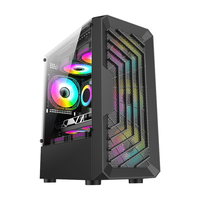 Boîtier d'ordinateur Micro ATX personnalisé en SPCC de 0,4 mm avec panneau latéral en acrylique, montage inférieur pour alimentation ATX et 7 emplacements PCI pour jeux