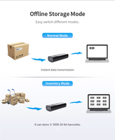 Escáner de código 2D Mini escáner de código de barras 2,4g inalámbrico Bluetooth Compatible pequeño portátil USB 1D 2D escáner de código de barras inventario