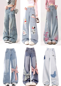 <span class=keywords><strong>Jean</strong></span> ample et décontracté pour <span class=keywords><strong>femme</strong></span>, coupe large, imprimé tendance, livraison aléatoire - Nouvelle collection 2026, best-seller - Product Image 5