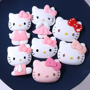Big Size Matte Shinny Hello Kitty Resin Charms Diy Phone Case Hair Clip Decoration