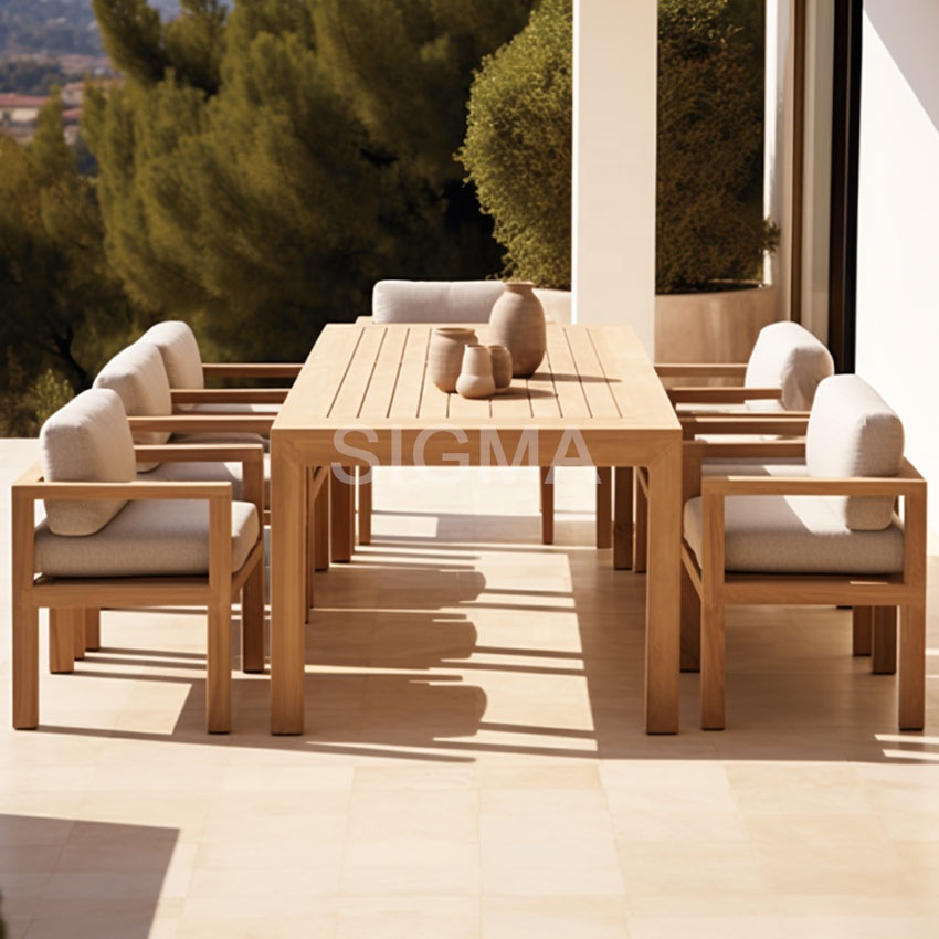 Modern all weather high quality patio garden table and chairs restaurant outdoor furniture dining set