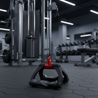 Poignée multi-gym antidérapante pour barre V pivotante à 360° en acier, double poignée en D pour machine à câble, accessoires de fitness