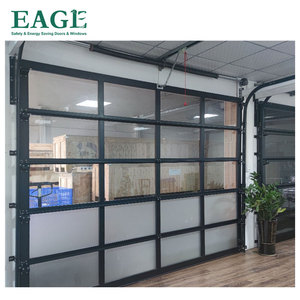 Porte <span class=keywords><strong>de</strong></span> <span class=keywords><strong>garage</strong></span> personnalisable en alliage d'aluminium 24x24 <span class=keywords><strong>de</strong></span> haute qualité Porte en verre <span class=keywords><strong>de</strong></span> style industriel fini pour les villas Caractéristique antivol - Product Image 5