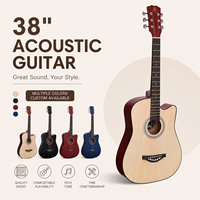 China Factory 38 Inch Acoustic Guitar Wholesale Musical Instrument for Sale 6 String Guitars Cheap Guitars