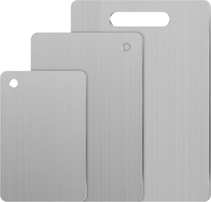 Thép không gỉ Thớt hai mặt chống trượt thép không gỉ thớt, 3 cái thớt nhỏ cho nhà bếp - Product Image 6