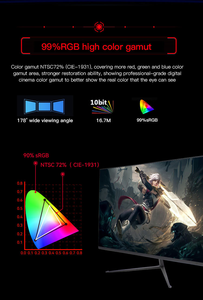 Moniteur d'ordinateur incurvé en forme de V 1920*1080 27 pouces 165hz <span class=keywords><strong>144hz</strong></span> pour jeux <span class=keywords><strong>PC</strong></span> avec FreeSync et <span class=keywords><strong>G</strong></span>-<span class=keywords><strong>Sync</strong></span> - Product Image 5