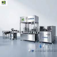 Machine de remplissage automatique de bouteilles Hebo à grande vitesse, ligne de production de remplissage, de bouchage et d'étiquetage de flacons compte-gouttes de 5 ml
