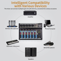 Console de mixage audio USB professionnelle 16 canaux avec alimentation fantôme 48V, construction métal-plastique, processeur de signal numérique