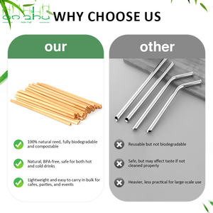 صانبة قمح طبيعية وصديقة للأحيائية قابلة للتحلل قش خيزران وورق ملون للاستعمال مرة واحدة - Product Image 2