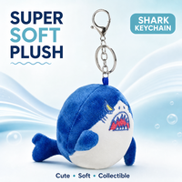Nouveau Porte-clés en peluche requin réaliste et amusant, personnalisable en gros, pendentif sportif moelleux, petit ornement suspendu de qualité supérieure
