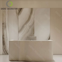 Comptoir de réception moderne en MDF pour salon de beauté, caissier, magasin de vêtements, établissement de formation, hôtels, bureaux