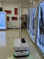 Robot Móvil OLED Transparente de 30 Pulgadas |   Robot Autónomo de Publicidad para Animación en Tiendas Minoristas |   Control Remoto/Aplicación para Windows