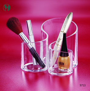 Chiaro 100% Acrilico supporto di spazzola/trucco organizzatore/bellezza di stoccaggio vassoio con divisori - Product Image 1