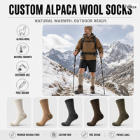 Chaussettes de compression personnalisées en laine d'alpaga, chaudes, pour la course en extérieur, soutien pour hommes et femmes, vente en gros OEM, conception gratuite, marque privée