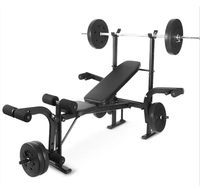 Banc de musculation multifonctionnel réglable pour haltères et abdominaux
