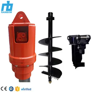 RB7000 China Factory Construction Works Machine Hole Digger Core Drill Bits Hydraulic Earth Auger Attachment Mini Excavator