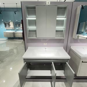 Fregadero de cocina de roble blanco con coctelera MDF de lujo personalizado con gabinetes Diseños modernos para cocinas pequeñas para dormitorio Baño Escuela - Product Image 4