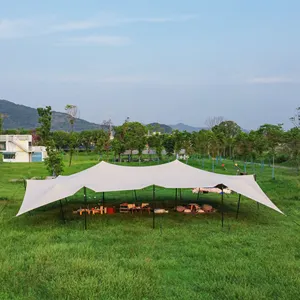 Custom Size Large Space Outdoor Wedding Sunshade Stretch Tent 15 X 10 Event Stretch Tent With Poles