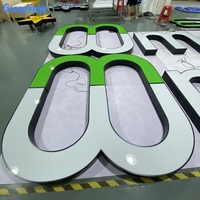 Enseigne LED personnalisée en acier inoxydable 3D avec rétroéclairage LED |   Lettres murales publicitaires pour les magasins, les immeubles de bureaux, intérieur/extérieur