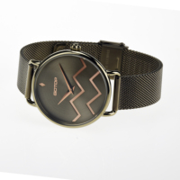Montre de luxe pour femme au design simple, mouvement à quartz japonais Miyota GL22, 5 ATM, bracelet en maille d'acier inoxydable de 36 mm, couleur café