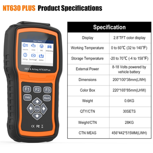 อะไหล่รถขุดสำหรับเครื่องมือ FOXWELL NT630 PLUS <span class=keywords><strong>AutoMaster</strong></span> OBD2 สำหรับรีเซ็ต ABS ถุงลมนิรภัย SRS - Product Image 4