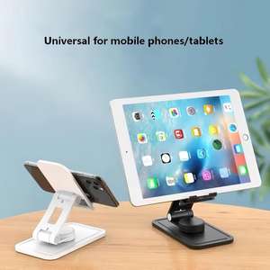 Adjustable Foldable Waterproof Mobile Tablet Stand Portable Home/<b>Office</b> Use Universal Compatibility Flexible Rotatable iPad - Product Image 2