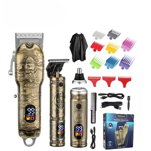 JM-2023 professionnel Rechargeable électrique hommes barbier Machine tondeuses à cheveux pour <span class=keywords><strong>tondeuse</strong></span> ensemble Logo personnalisé avec alimentation USB - Product Image 1