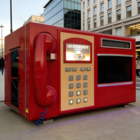 Cabine téléphonique préfabriquée de nouvelle conception durable, utilisation commerciale, projet commercial, location de maison