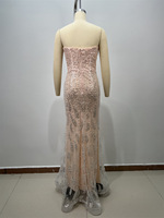 Robes de soirée personnalisées, robe de soirée sirène en corset rose champagne perlé, robe de mariée de luxe à paillettes, robe de gala longue formelle