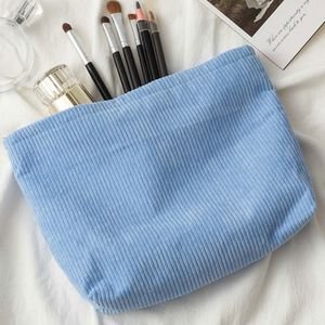 <b>Small</b> Capacity Corduroy Zipper Storage <b>Bag</b> with Custom Logo Soft Handle <b>Travel</b> Skincare for Holder & Student Makeup <b>Bag</b> - Product Image 4