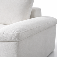 Trend-Lounge Ecksofa mit geteiltem Rückenteil, tiefem Sitzbereich und umkehrbarer Chaiselongue, fester Schaumstoffpolsterung für Wohnzimmer und Apartment