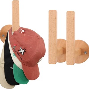 Wooden Hat Rack <b>Wall</b> Mounted L Shape Solid Wood Clothes Bag <b>Storage</b> Organizer <b>Hanging</b> For Home Use - Product Image 5