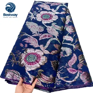 Bestway Tùy Chỉnh Kim Loại 3D Mô Hình Hoa Jacquard Thổ Cẩm Vải Chất Liệu Cho Ăn Mặc May Mặc