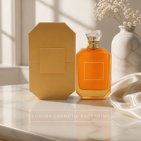 Flacon de parfum en verre vide élégant de 100 ml avec couvercle en cristal, emballage de luxe en boîte cadeau géométrique pour parfum