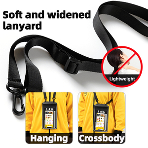 Pochette Étanche IPX8 à Fermeture Zippée pour Té<span class=keywords><strong>l</strong></span>éphone Portable en 2 Tailles, Housse de Protection Étanche pour Smartphone et Sac en Bandoulière de Natation pour <span class=keywords><strong>iPhone</strong></span> - Product Image 4