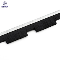 Tira de cepillo de filamento de nailon ignífugo para puertas cortafuegos, tira de sellado contra humo y intemperie con grado UL94-V0
