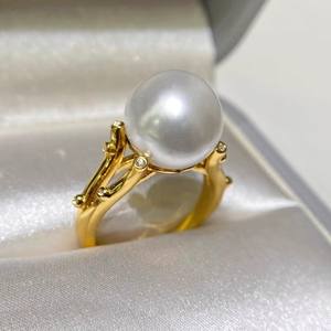 10602 DIY Pearl Accessories S925 Silver Ring Empty Set <b>Butterfly</b> Ring with 7-9mm Round <b>Beads</b> Silver Jewelry Set - Product Image 1