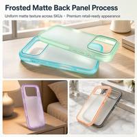 Coque de protection antichoc en TPE pour iPhone 17 Pro Max, dos en acrylique dépoli mat, toucher soyeux doux, anti-chute, fine et sûre