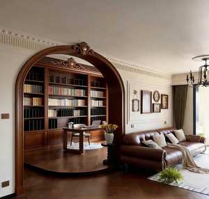 Bibliothèque française en acajou et ivoire - Accents en laiton et design intégré, rangement digne d'une bibliothèque pour les maisons de luxe classiques - Product Image 6