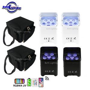 Entrepôt UE 4 pièces Soft Bag Smart DJ <span class=keywords><strong>S6</strong></span> Uplight 6X18w Led Par Uplight à <span class=keywords><strong>batterie</strong></span> pour éclairage de scène de fête de mariage - Product Image 1