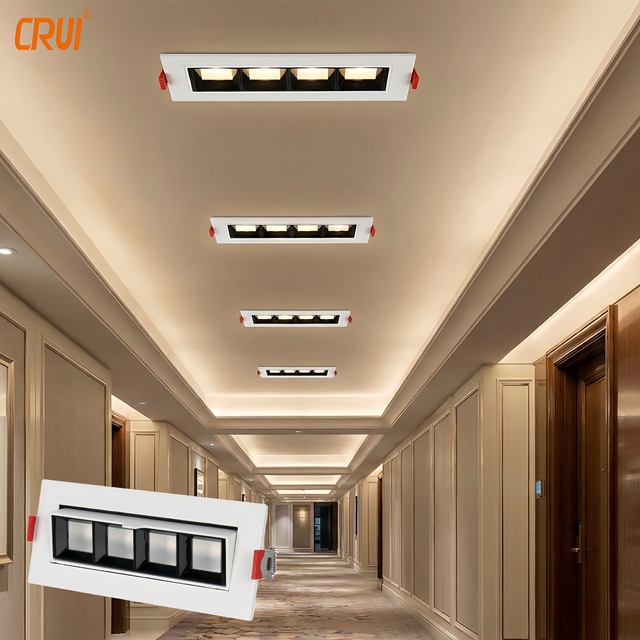 Modern Recessed LED Ceiling Downlight 12W High Brightness Aluminum IP33 Anti-Glare for Living Room