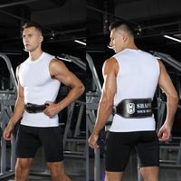 Ceinture de soutien lombaire WOSWEIR pour homme en cuir PU, 15 cm, équipement d'entraînement de la taille, ceinture de musculation pour l'entraînement et la force