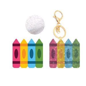 Porte-clés en velours coréen avec strass brillants, cadeau personnalisé pour la journée mondiale de la prévention et du contrôle du <span class=keywords><strong>cancer</strong></span> du sein - Product Image 4