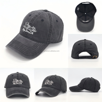 Gorras de Béisbol Unisex de Moda al por Mayor OEM, Estilo Desgastado, de Pana Lavada, de 6 Paneles, con Logotipo Bordado Personalizado, para Streetwear