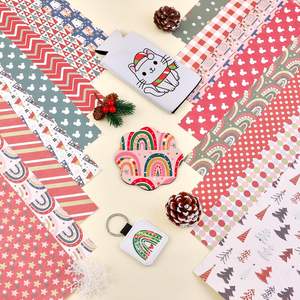 Paquete de Hojas de Transferencia de Tinta para Sublimación Navideña, Papel de Transferencia de Sublimación Arcoíris para Tazas, Vasos, Llaveros y Camisetas DIY - Product Image 4