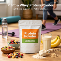 Poudre de protéines végétales et de lactosérum naturelle de haute qualité pour le soutien nutritionnel quotidien des adultes, complément alimentaire