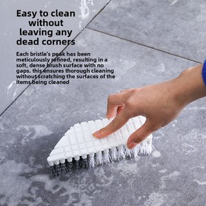 Bendable <b>Plastic</b> Cleaning Brush for Household Kitchen Bathroom <b>Tile</b> Floor-Flexible Fruit & Vegetable Scrubber - Product Image 2