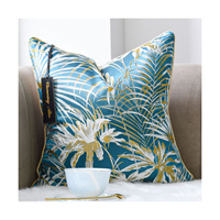 Vente en Gros d'Usine Housse de Coussin Décorative en Tissu Jacquard Satiné de Luxe pour Canapé et Fauteuil à la Maison